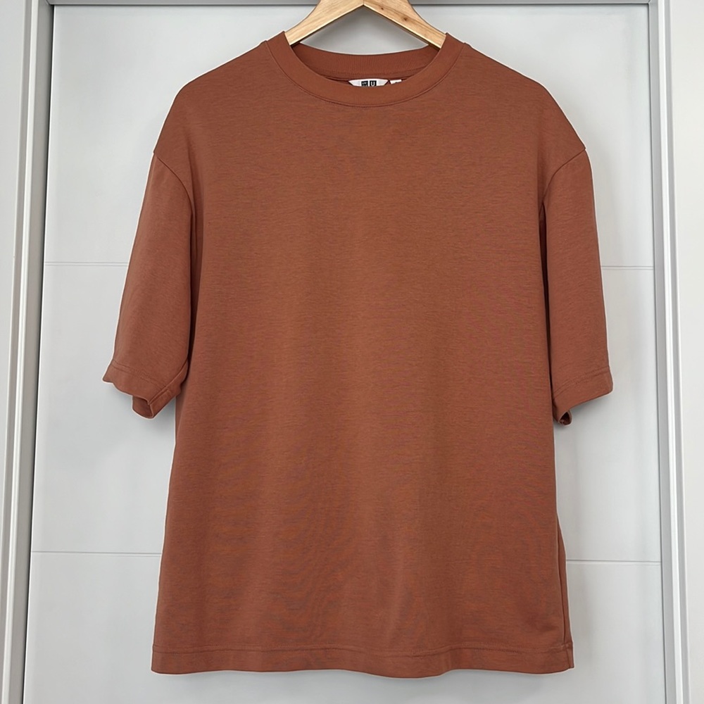 Uniqlo U AIRism Cotton Oversized Crew Neck T-Shirt